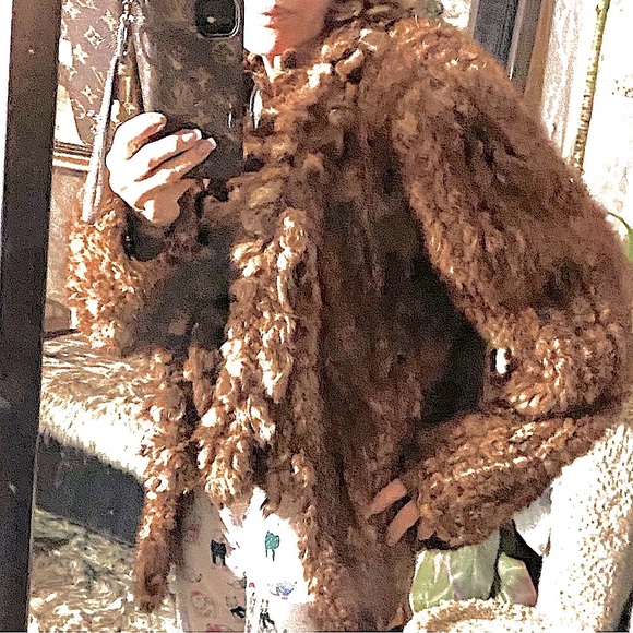 Mink /Crochted Jacket 1 of a kind / sample N.M jacket - Picture 2 of 13